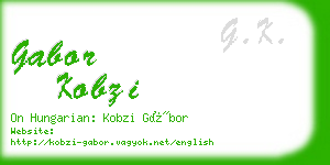 gabor kobzi business card